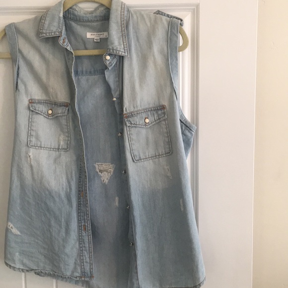 Equipment Jackets & Blazers - Equipment denim vest